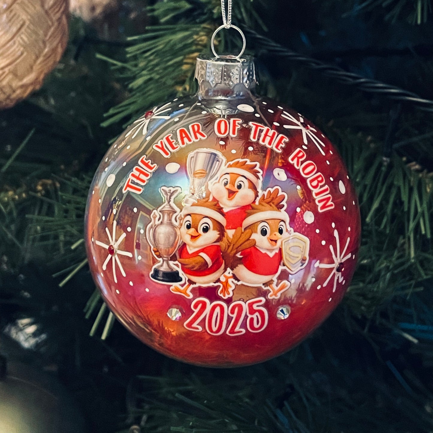 Glass Keepsake Bauble|Robin Design