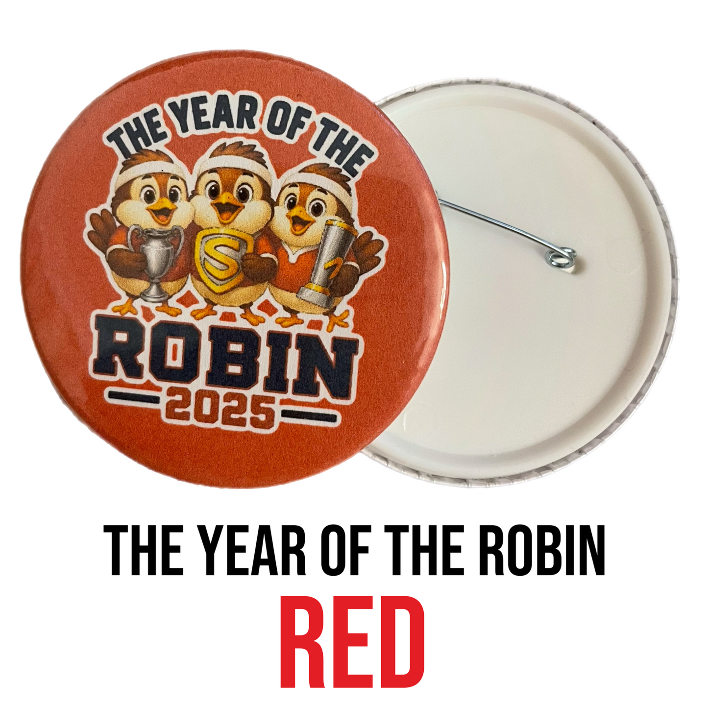 Rugby Robin Pin Badge