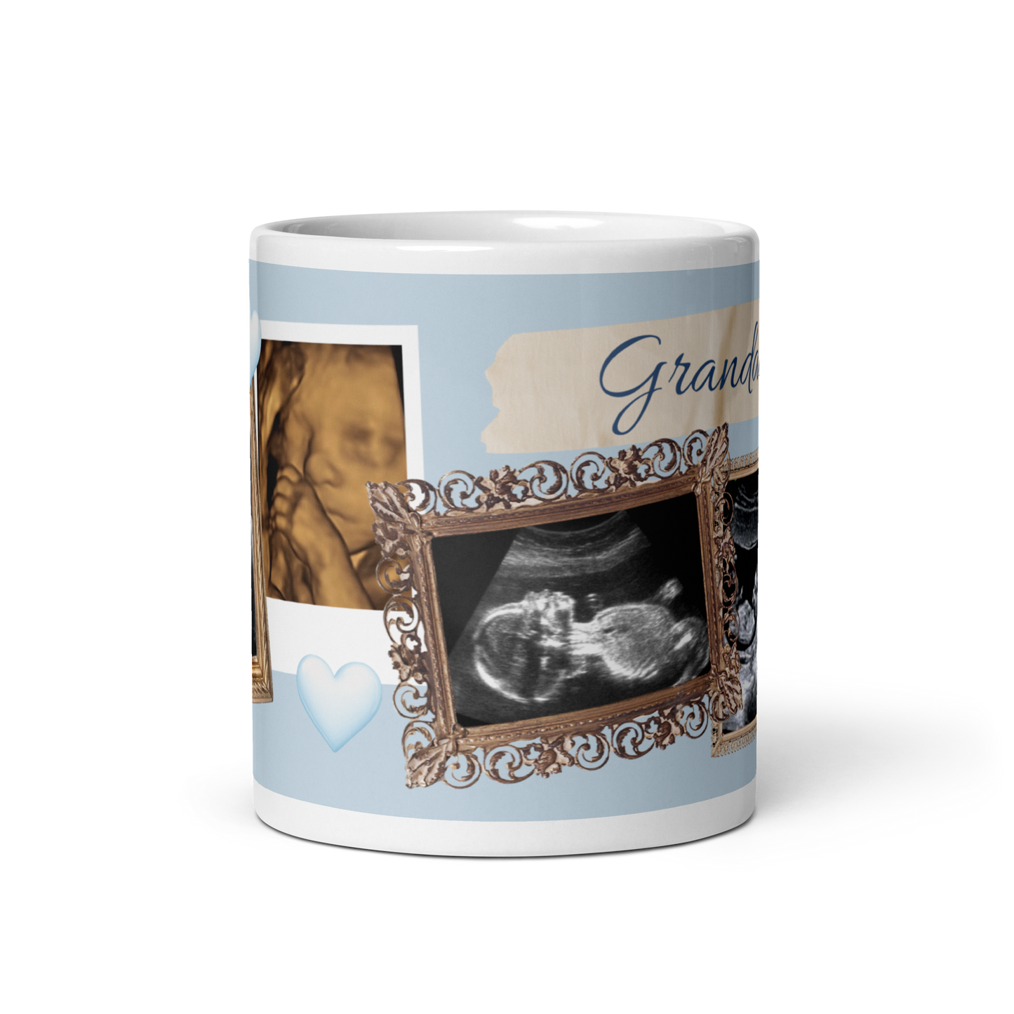 Personalised Blue Photo Mug