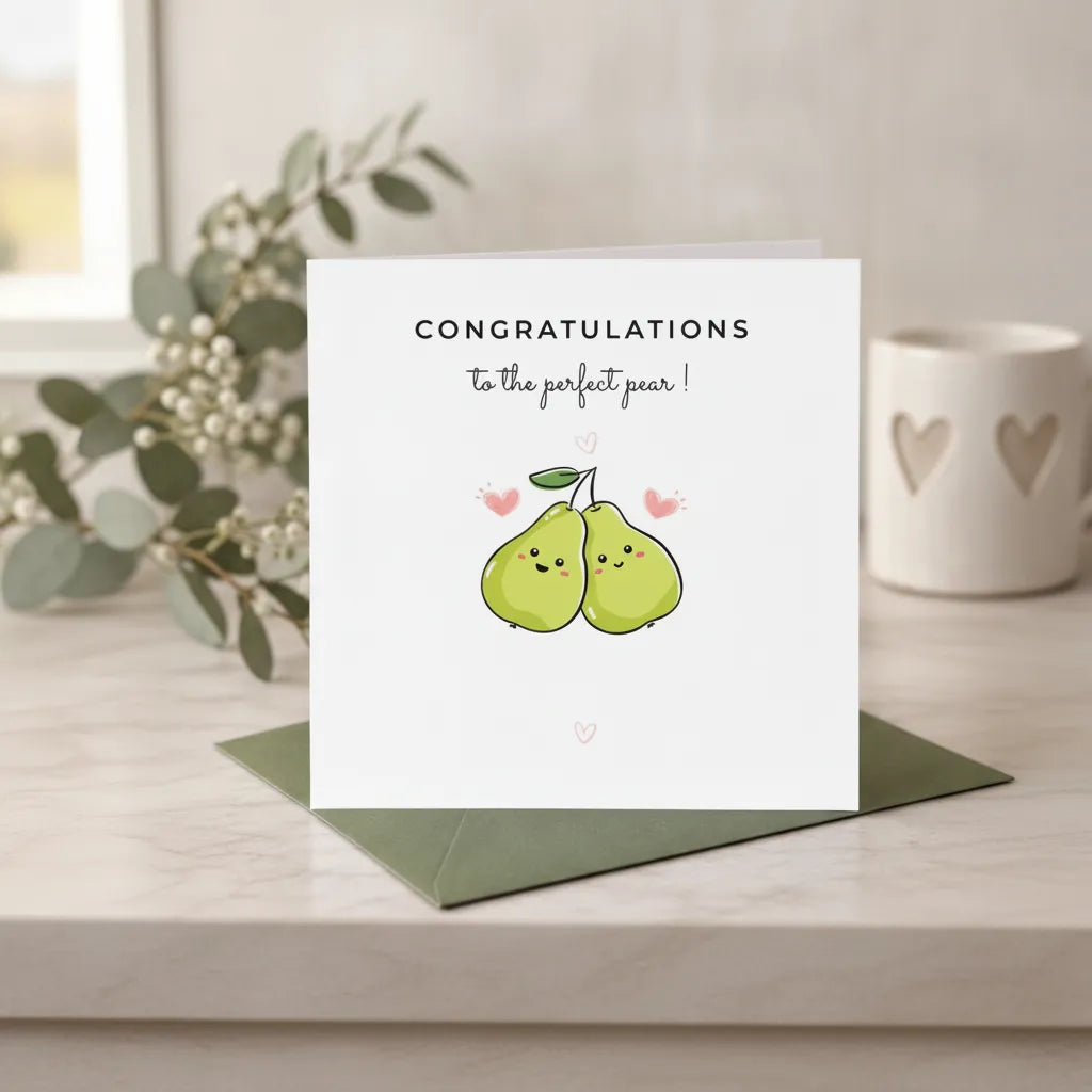 Perfect Pear | Personalised Congratulations Card