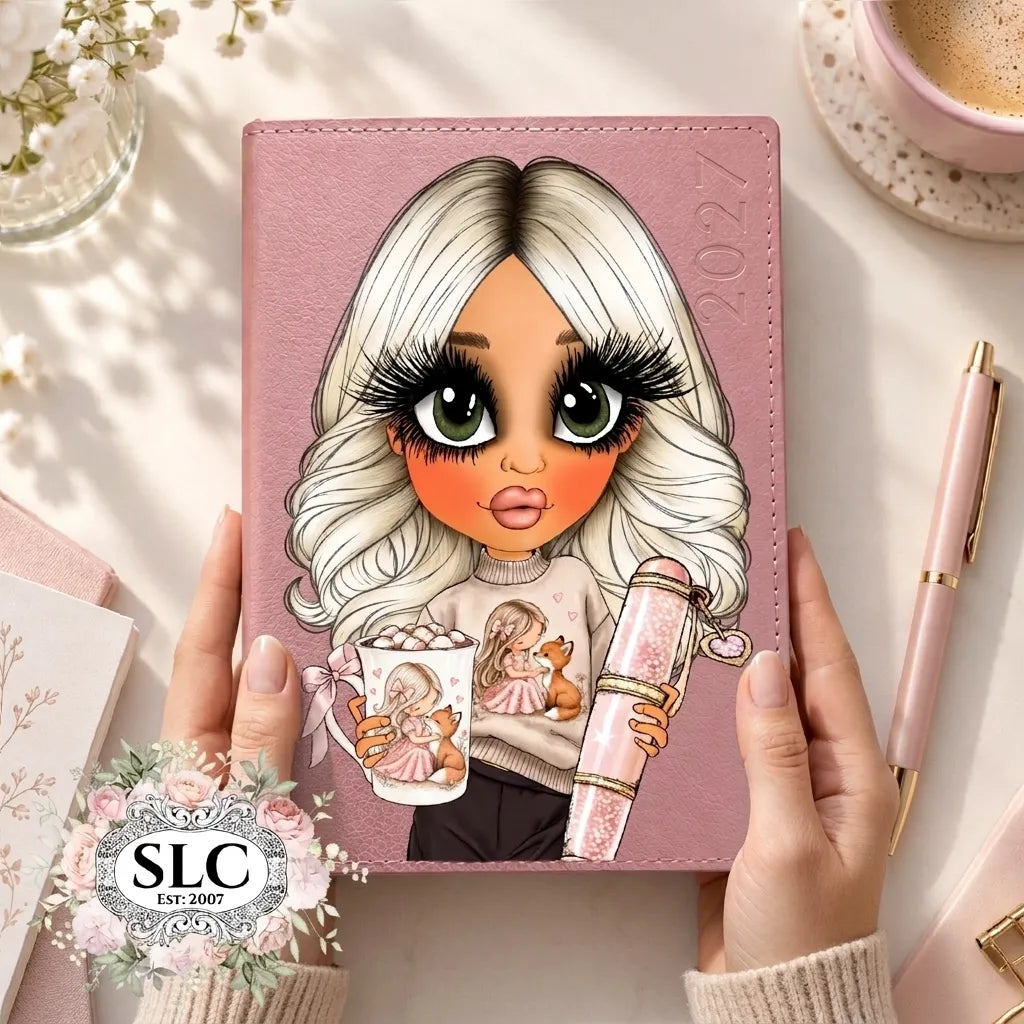 Personalised 2027 Soft Cover Diary – Pink or Cream