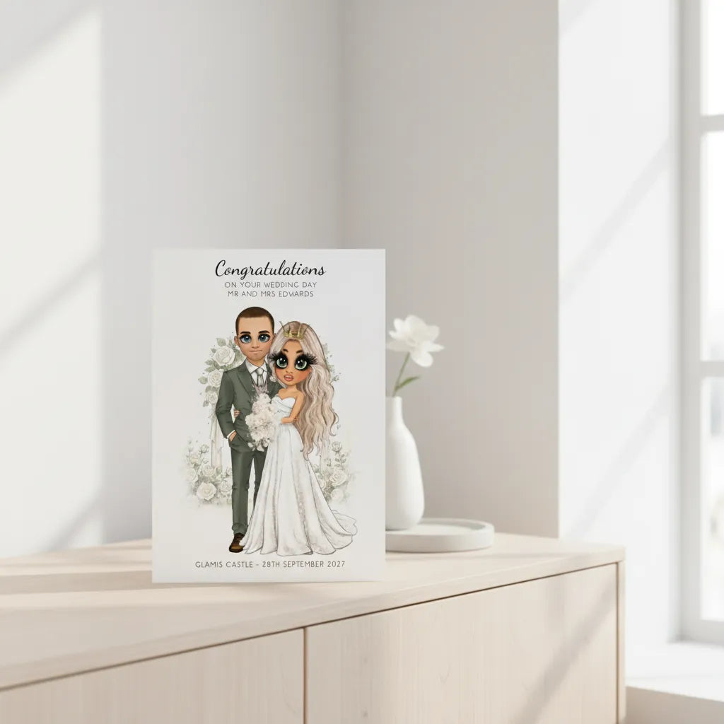Personalised Keepsake Wedding Card