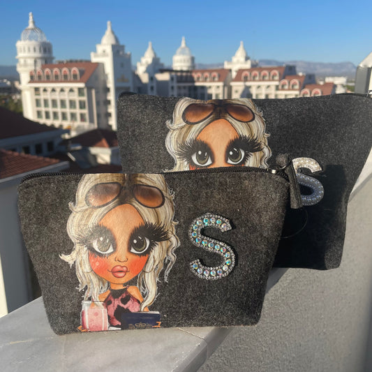 Large Felt Personalised Pouch