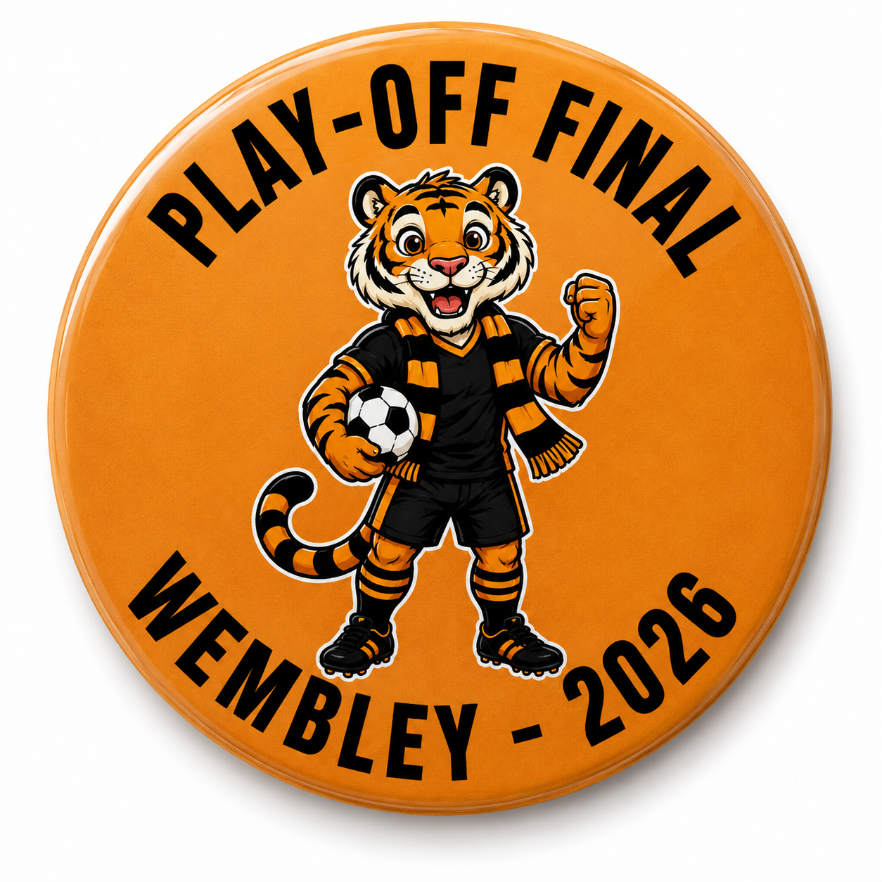 Black & Amber Supporter Pin Badge