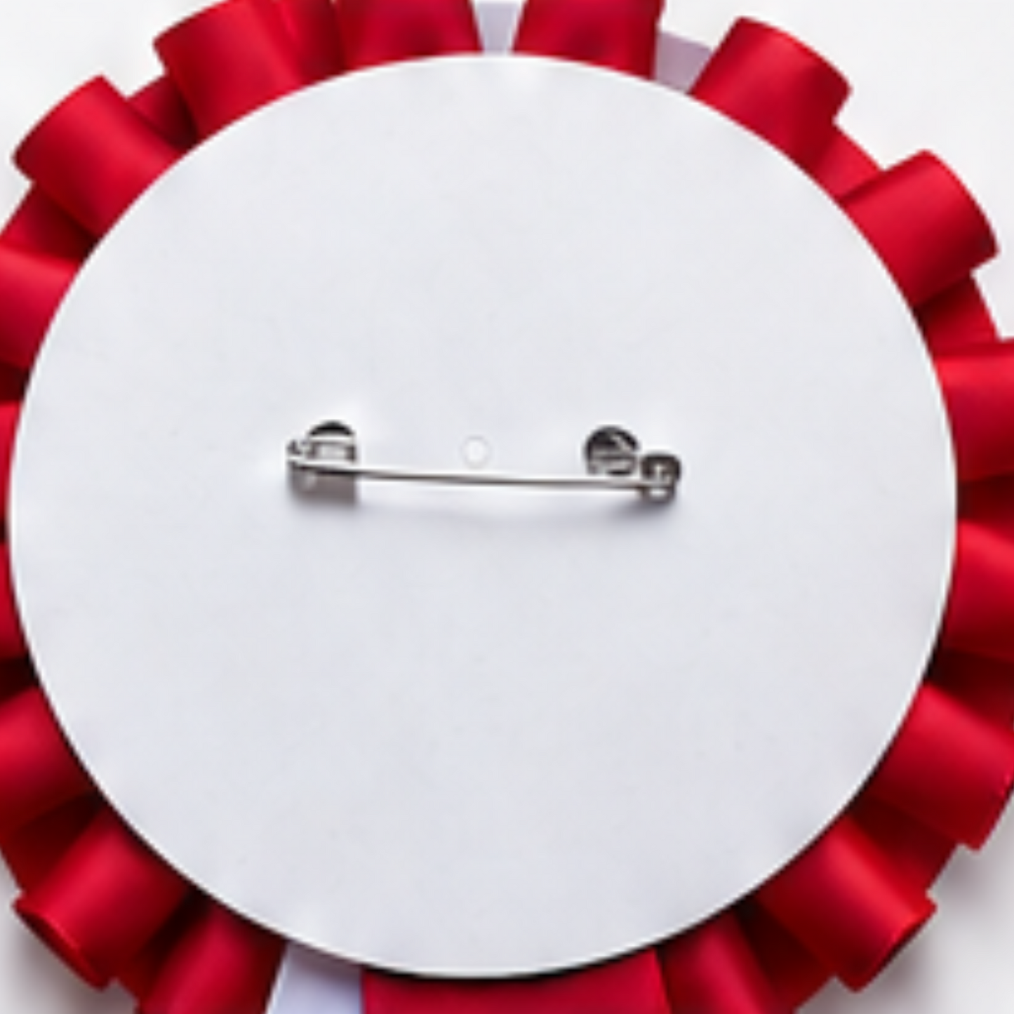 Red & White Supporter Rosette