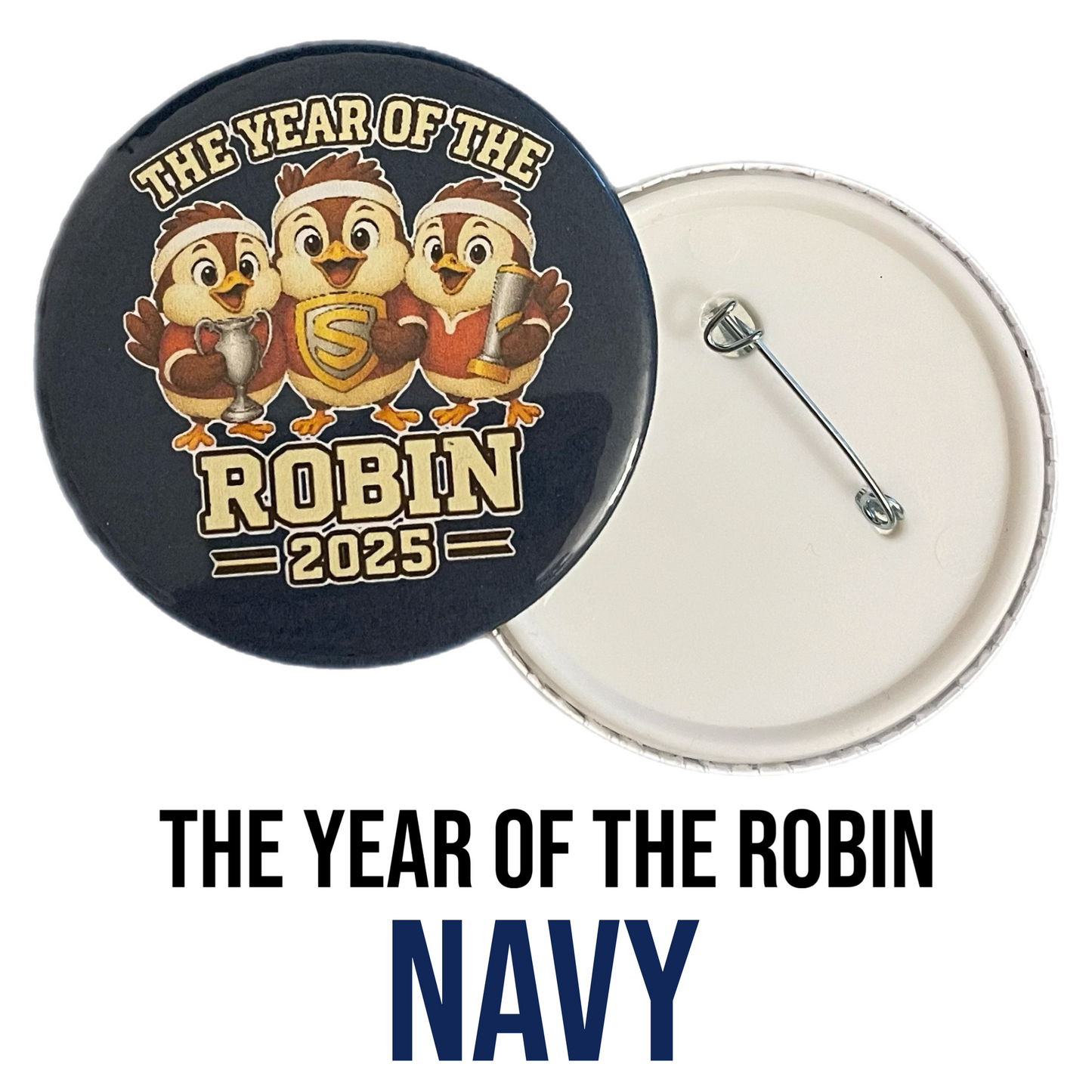 Rugby Robin Pin Badge