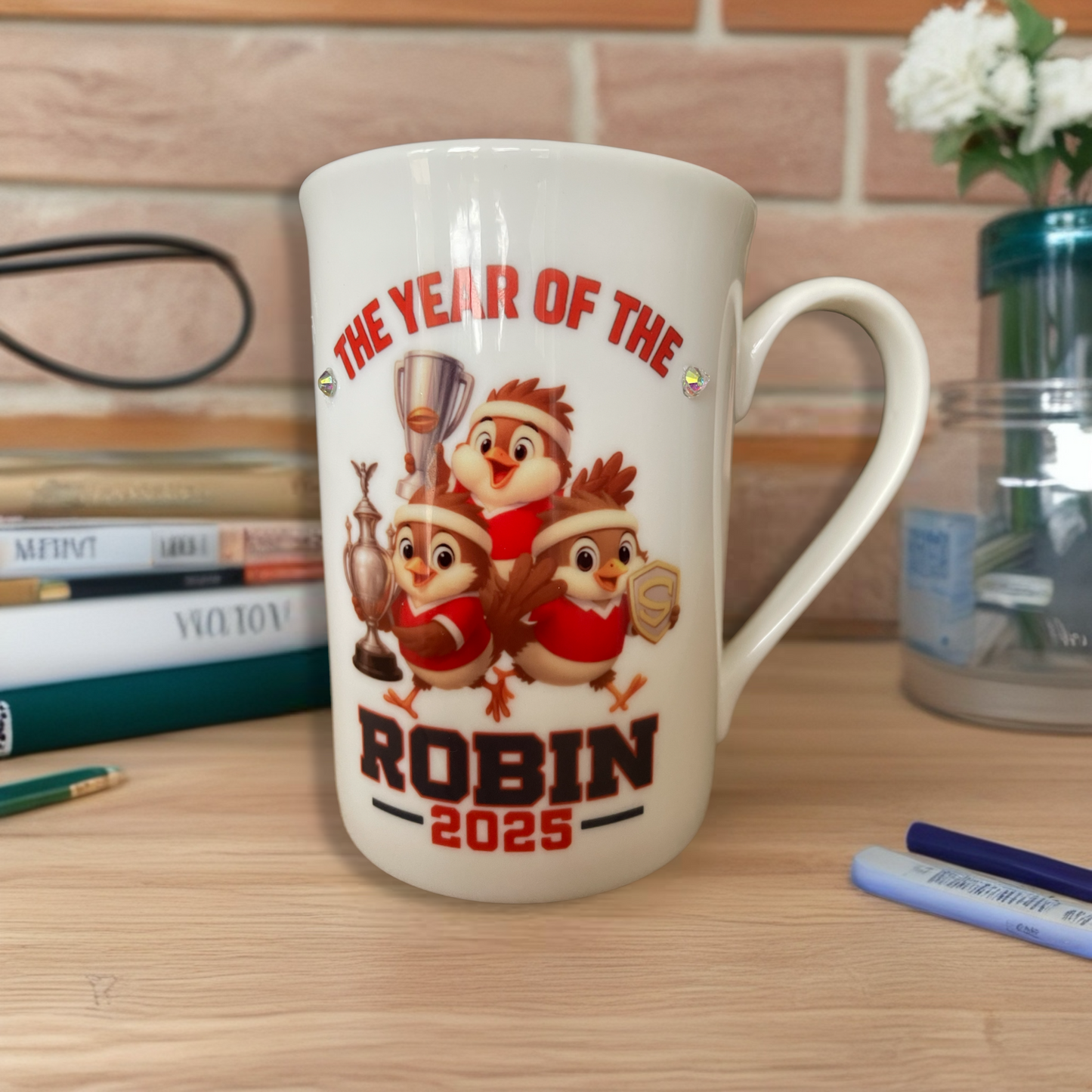 Bone China Robin Mug