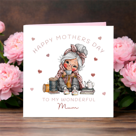 Foiled Cosy Mothers Day Card