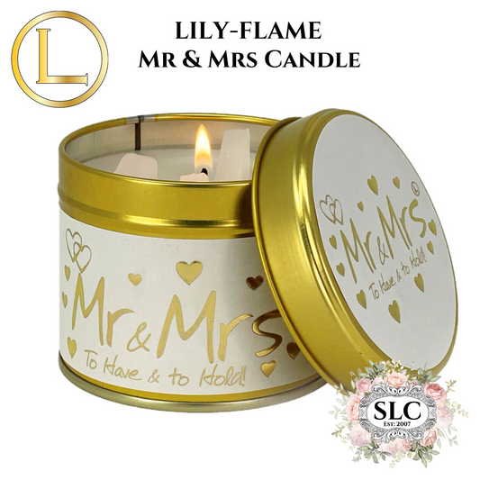 Lily Flame Mr & Mrs Scented Candle Tin | Wedding Gift | 35 Hour Burn