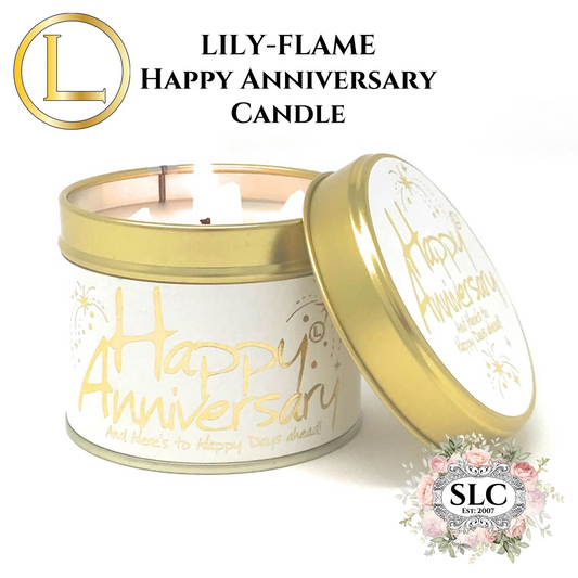 Lily Flame Happy Anniversary Scented Candle Tin | 30-35 Hour Burn