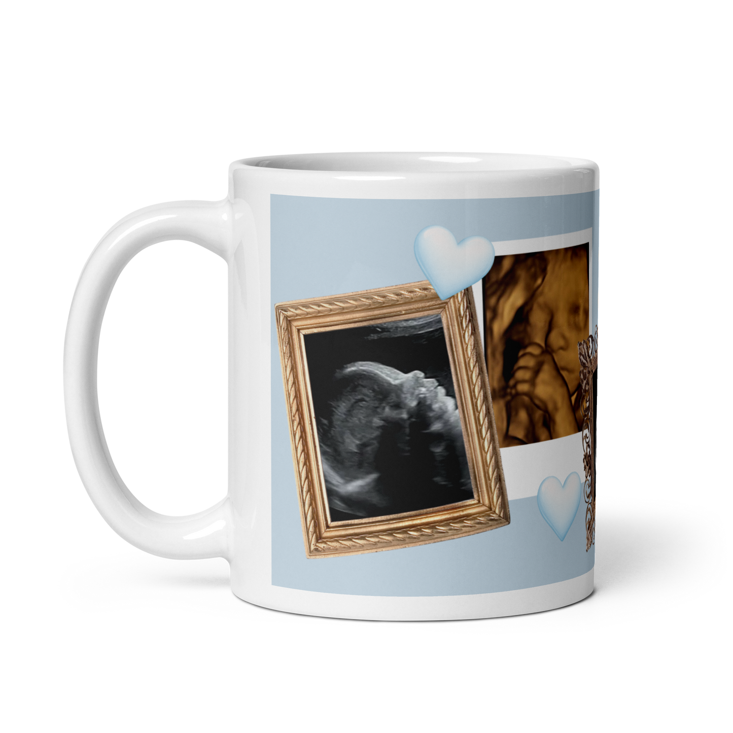 Personalised Blue Photo Mug