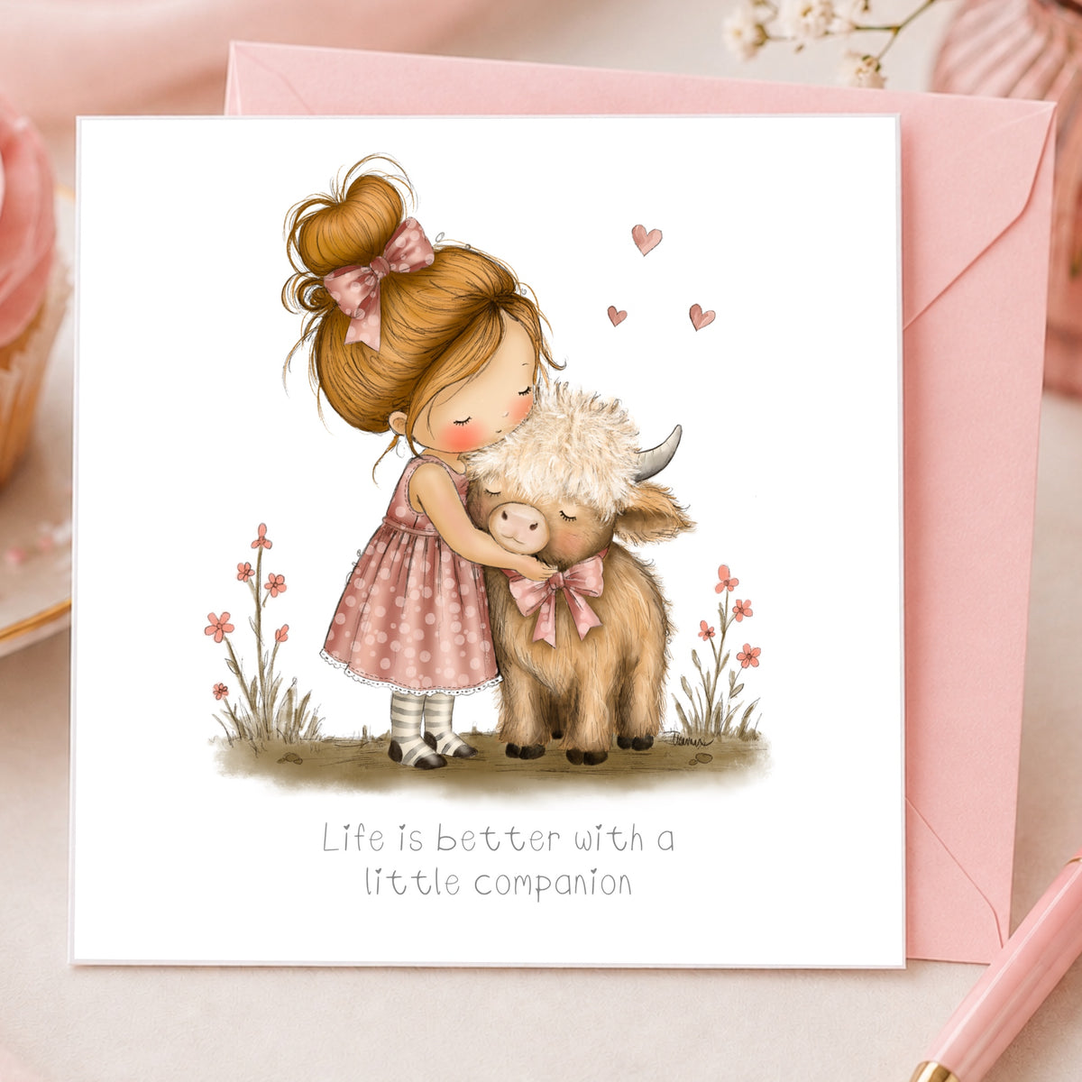 Little Companions Greetings Card | 008 - Millie & Moo