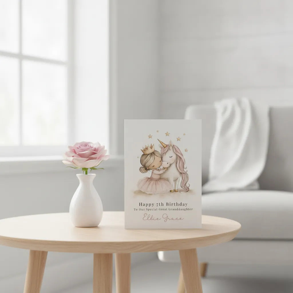 Personalised Unicorn Birthday Card - Amelia | Little Companions Collection