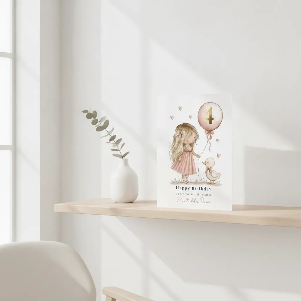 Personalised Duckling Card - Lottie & Quack | Little Companions Collection