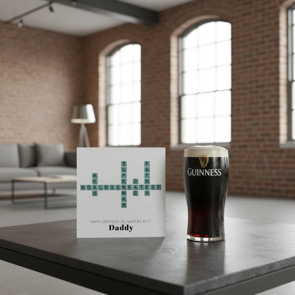 Fun Scrabble Card - Aqua